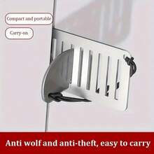 Portable Door Lock: Enhance Your Travel Safety With This Hotel And Apartment Door Stopper, Portable Stainless Steel Door Wedge, Security Door Lock: Anti-Pry Door Security Device, Suitable For Home, Travel And Hotel Use, Anti-Theft Top Door Stopper, Gift For Women - Thickened Upgraded Version - View 5