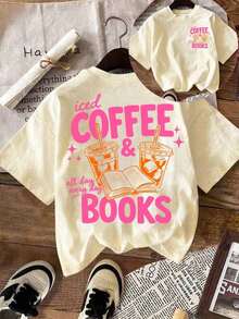 Camiseta de mujer "Café con hielo y sol", Camiseta de café con hielo, Amante del café |   Diseño exquisito |   Suelto y cómodo |   Fácil de combinar | - Albaricoque 5 - Ver 8