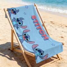 Miniso Khăn tắm biển Disney Lilo & Stitch - Khăn tắm biển in hình Stitch 3D với tên và nhân vật, thích hợp cho hồ bơi và bãi biển. - A - Xem 6