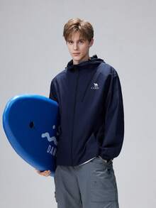 CAMEL CROWN Chaqueta protectora solar para hombres - Ropa deportiva exterior transpirable, impermeable y resistente a la abrasión para primavera/verano - Azul noche - Ver 4