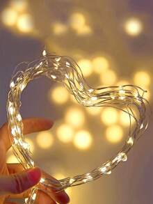 1pc 100/200 LEDs Battery Operated Fairy String Lights, 32/65ft Waterproof Battery Box With Remote & Timer, 8 Modes Dimmable Copper Wire Lights For Mother's Day, Graduation Party, Camping, Wedding & Summer Garden Decor - Warm white light - View 4