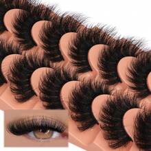 [Lowest Price In 30 Days]Mink Lashes Full Volume False Eyelashes 18mm Dramatic Faux Mink Eyelashes Natural Look Eye Volume Eye Lashes Multipack By Focipeysa - B-Fluffy - Xem 11