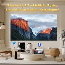XBJ New Model 2026 Projector,Dual Wifi6+5G,Inalámbrico 5.2 300ANSI Relación De Proyección 0.8:1 Y Corrección Automática De Keystone Soporte Local 720P 4K Altavoz Incorporado, Streaming - Mini Cine En Casa Portátil, Gaming, Presentaciones - Design Compacto Para Películas, Videos,Mother's Day Gift.Projector,Mobile Phone,Beamer,Projector 4k,USB Projectors,Speaker Projectors,Table Mount Projectors - Phích cắm loại C của EU (220-240V) - Xem 6
