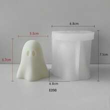 Khuôn silicon làm nến thơm hình ma Halloween, nến thủ công tự làm, quà tặng ma quái, khuôn thạch cao và nhựa. - Lễ hội Halloween - Xem 6