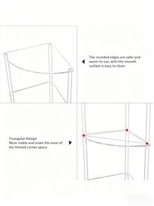 Acrylic Side Table, Triangular Table, Living Room Side Table, Bedroom Nightstand, Suitable For Living Room, Bedroom, Bathroom, Multi-Purpose, Display Rack - Multicolor - View 6