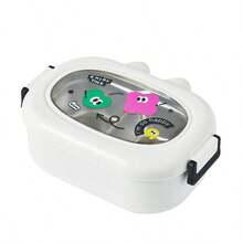 304 Stainless Steel Leakproof Bento Lunch Box, Double-Compartment Insulated Food Container With Cute Cat Ear Lid, Portable Kawaii Meal Prep Box For Office, School, Picnic & Daily Use, Cream White/Pink/Green - Multicolor - View 9