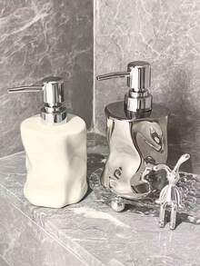1 cái Bình đựng xà phòng bằng gốm/Chai phòng tắm, bao gồm chai nạp sữa tắm, chai sữa tắm, chai rửa tay tạo bọt, trang trí phòng tắm gia đình, trang trí mùa thu, đồ dùng thiết yếu quay lại trường học - Mẫu mới - Xem 6