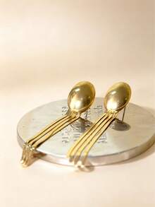 A Pair Of Ladies' 18k Gold Tassel Earrings With Teardrop Oval Pendants, Tassel Earrings Made Of Stainless Steel And Titanium Steel, Fashionable, Elegant, Suitable For Parties, Daily Fashion, And Commuting, A Perfect Choice For Gifting To Family. - Yellow Gold - View 2