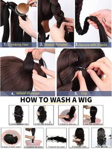 Straight Synthetic Hair Ponytail Extension With Hairband, Suitable For Women - Great For Everyday, Parties And Holidays - Multicolor - View 8