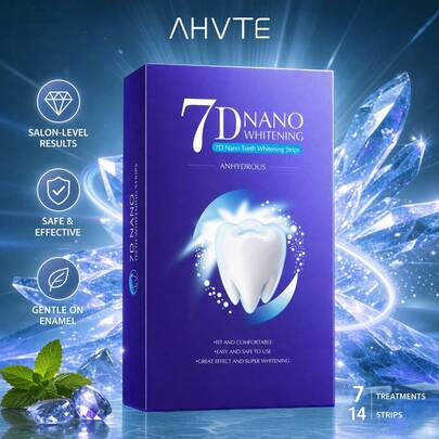 Tiras Clareadoras de Dentes Profissionais, Agente Clareador Altamente Eficaz, Porém Suave, Projetado para Dentes Sensíveis, Clareamento de Dentes Fácil em Casa
