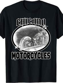 - Camiseta de motocicletas, estilo latino - Negro - Ver 1