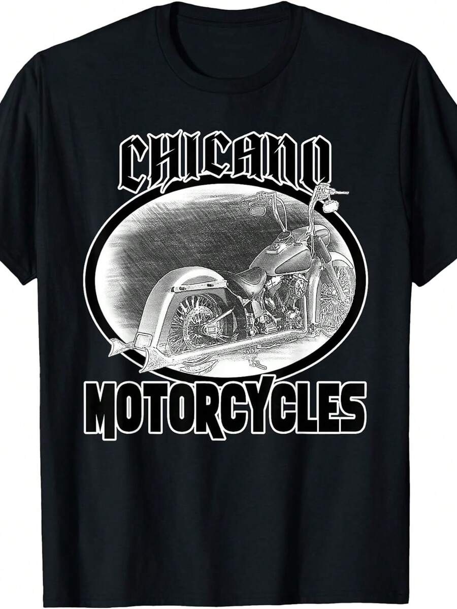 - Camiseta de motocicletas, estilo latino - Negro - Ver 1