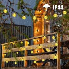 20/50/100 Stücke LED Solar Blasenball Lichterkette, Solar Gartenleuchten mit 8 Beleuchtungsmodi, solarbetrieben, wasserdicht, perfekt für Outdoor Garten Dekoration, Terrasse, Hof Geländer und Verpackungsdekoration, unverzichtbare Outdoor Garten Dekoration, Halloween Dekoration - A - Übersicht 6