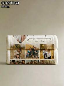 1 Stück personalisierbare Decke, vielseitig einsetzbar für Schlafzimmer, Wohnzimmer Sofa, Outdoor Strand Camping, Haustiere, bedruckte Bettwäsche-Decke mit personalisiertem Text für Familie/Haustier/Paar, personalisiertes Weihnachtsgeschenk, Familiengeschenk, Geburtstagsgeschenk, Geschenk für Freunde, Frauen, Sohn/Tochter - Stil 1 - Übersicht 7