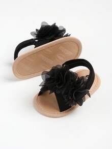 Sandal Luar Ruangan Putih Elegan untuk Bayi Perempuan, Sepatu Balita Musim Panas - Hitam - View 4