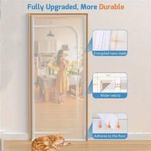 Double-Stitched Edge Anti-Cat Curtain - Thick Durable Plastic Pet Gate Suitable For Cats And Small Dogs, Easy To Install And Remove, Applicable For Doorway Barrier, Long-Lasting And Durable Anti-Cat Curtain - Multicolor - View 4