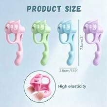 Children's Handwriting Pen Holder, Five-Finger Silicone Pen Holder, Children's Handwriting Tool, Comfortable Pen Holder, Beginner's Writing Posture Guide, Christmas Gift Recommendation, Holiday Gift Recommendation - Multicolor - View 3