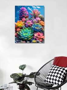 24-Color Adult DIY Digital Oil Painting Kit, 40*50cm/16*20inch, Includes 1pcs Canvas, 3pcs Different Paint Brushes & 1pcs Color Chart, Ideal For Living Room, Bedroom, Office & Home Wall Decoration, Perfect Gift For Valentine's Day, Birthday, Mother's Day, Christmas & All Holidays, Professional Adult Art Usage (Unframed) - Multicolor - View 7