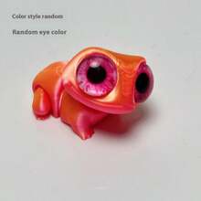 3D Printed Colorful Frog Model, Random Eye Color, Stress Relief Toy, Cute Big-Eyed Frog Desktop Decor, Student Desk Accessory, Wholesale Gift, Birthday Present - Multicolor - View 2