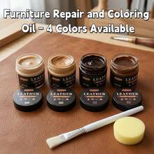 1 ensemble de 3 en 1 Huile de réparation et de finition de meubles en bois, convient pour renouveler, colorer et réparer les meubles en bois ; cadeau de fête des pères - propose 4 options de couleur - Crème correctrice de couleur - Voir 4