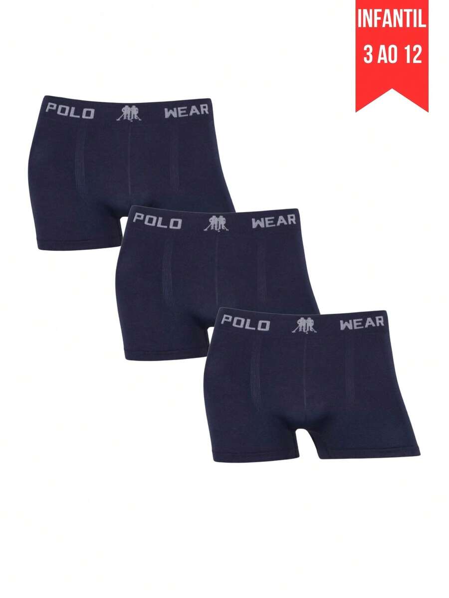 Set Of 3 Polo Wear Original Boys' Boxer Briefs For Kids - Premium Quality - 3名海軍陸戰隊員 - 查看 1