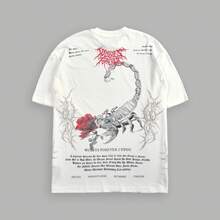 DARCSPORT American-Style  Retro T-Shirt For Couples, Men's Top, Pure Cotton Loose-Fit Round-Neck T-Shirt - T260114 Màu đen - Xem 4