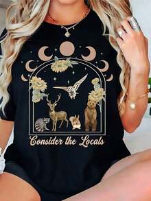2026 Summer TopsArtsadd National Park Shirt, Respect The Locals Tshirt, Camping Tee, Gift For Camping Lover, Wild Animals Top, Women's Nature Shirt Spring And Summer Casual Crew Neck Cotton T- Shirt, Super Soft, Summer Breathable Tee- Perfect Easter, St Patrick'S Day, Valentine'S Day, Mother'S Day Gift For Mom Couple Family And FriendLoose And Comfortablevintage Clothes Women Mothers Day Fitsummer Outfits For Women - 7-đen - Xem 12