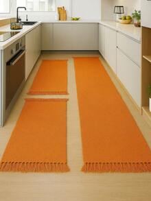 Kitchen Mat Set 3 Pieces: Runner + 2 Mats - Naranja - Ver 3