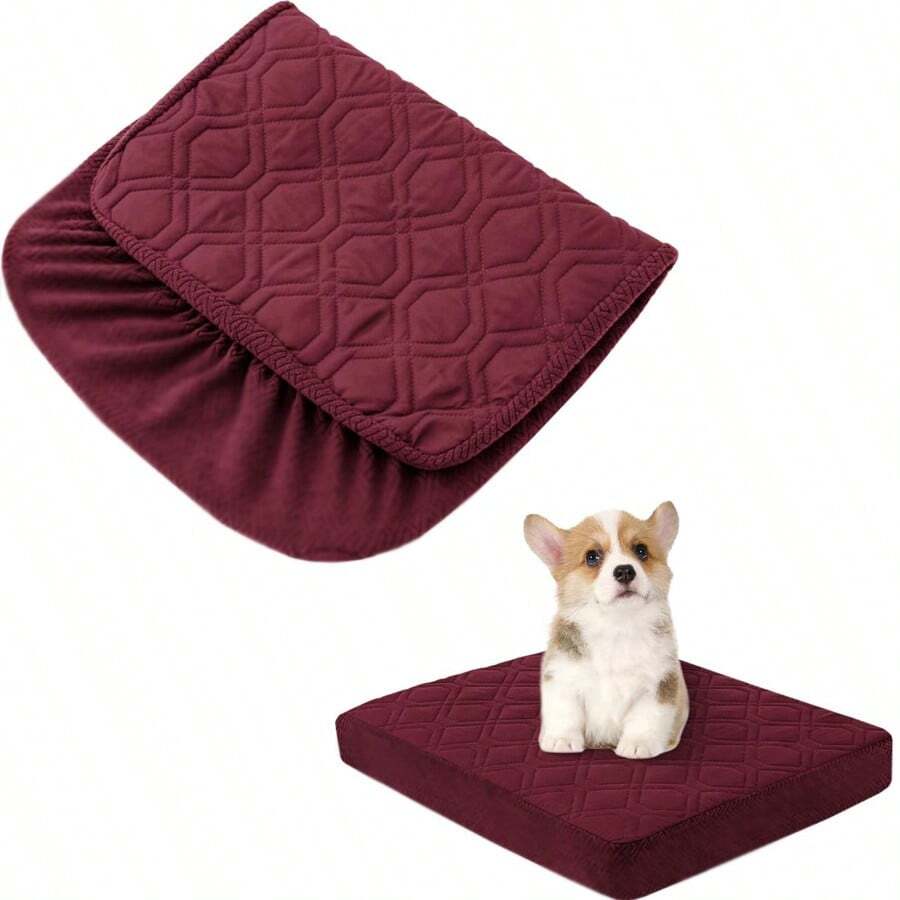 High Quality Quilted Pet Bed Cover, Easy To Remove Pet Hair, Available In Multiple Colors, Suitable For Large, Medium And Small Pets - Red - View 1