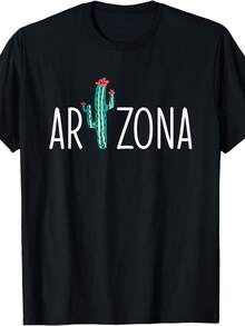 Arizona Cactus Camiseta - Negro - Ver 8