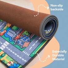 90x140cm Foldable Play Mat, Extra-Large Crawling Mat, Soft Foam Pad, Non-Slip Bottom. - Green - View 3