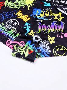 Bộ 3 quần lót boxer nữ Dircho, họa tiết Graffiti & Rock, chất liệu co giãn thoải mái, in toàn bộ bề mặt. - Nhiều màu - Xem 6