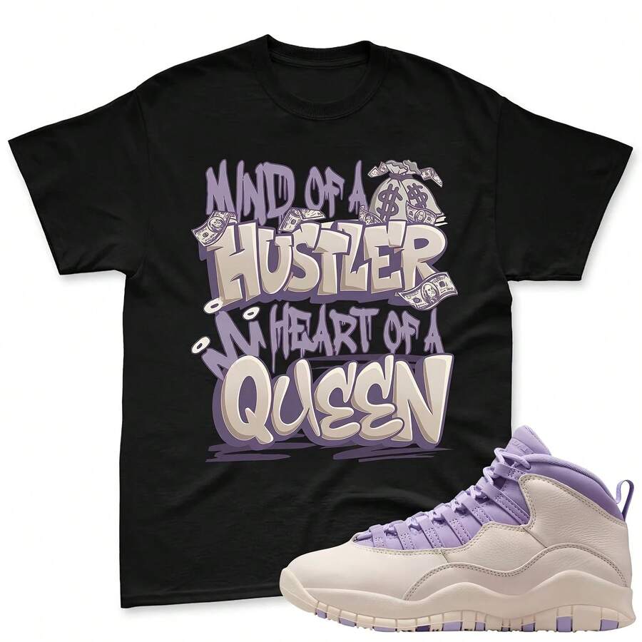 QUEEN! Matching T-Shirt For The 10 Hydrangeas Chalk, Matching T-Shirt For The 10 Sneakers, Match T-Shirt, Matching T-Shirt For The AJs 10 Chalk Sneakers - 款式 - 查看 1