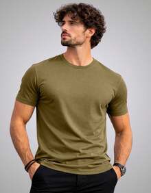 Men's Anti-Odor Modal , Wrinkle-Free , Cotton With Elastane - 橄欖綠 - 查看 11