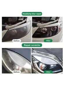 KineShineX Pasta Pembersih Lampu Depan – Pembersih untuk Mobil, Sepeda Motor, dan Kendaraan Listrik; Pasta Perbaikan Goresan untuk Lampu Depan dan Belakang; Kit Pembersih Lampu Depan (Termasuk Spons Pembersih); Aksesoris Otomotif dan Alat Pembersih. - Beraneka warna - View 6