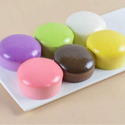 1pc Macaron Color Slow Rebound Sticky Bread Stress Relief Desktop Toy, Soft Plush Toy For Teenagers, Office Workers, Travelers To Relieve Stress, Squeezing Dumpling Game Travel Toy