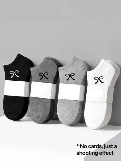 12/6 đôi tất ngắn unisex màu đen, trắng, xám đa năng, màu trơn, thiết kế tối giản cho mặc hàng ngày.