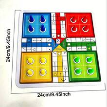 LUDO Board Game With Numbered Pieces And Dice - Classic Strategy Tabletop Game Suitable For Family Game Nights, Parties And Travel - Multipurpose Board Can Be Used For Pieces - 2-4 Player Competitive Game - Multicolor - View 6