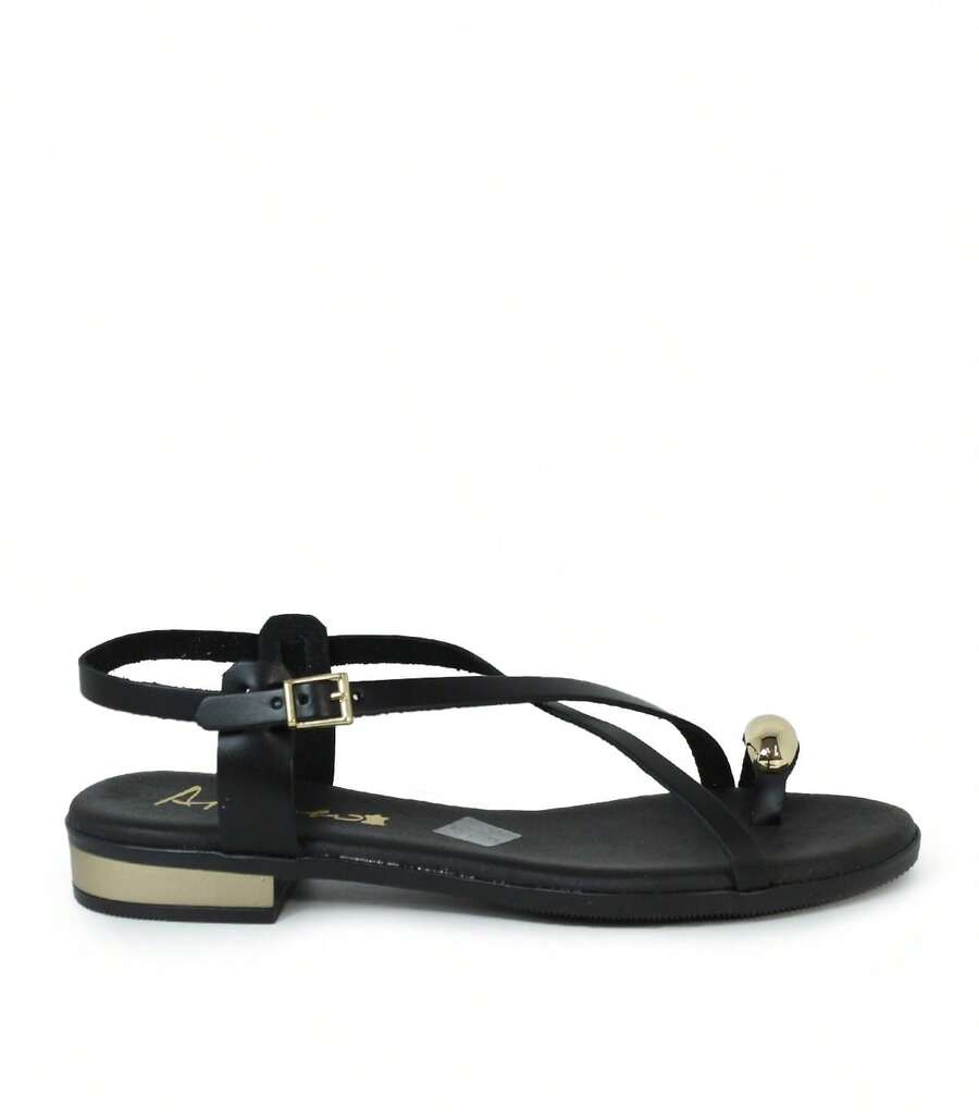 Women Flat Sandals - Black - View 1