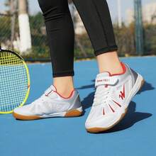 Giày tennis cổ thấp unisex nhẹ, thoáng khí, thời trang cổ điển, chống trượt, bền bỉ, thiết thực cho học sinh, thanh thiếu niên tập luyện ngoài trời. - Đỏ - Xem 2