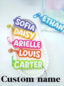 Personalized Keychain | Summer Vitality | Bag Tag | Customized Name Keychain | Backpack Keychain - Multicolor - View 1