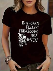 Camiseta con impresión mágica fácil | Estilo casual con patrón geométrico, adecuado para todas las estaciones - Negro - Ver 2