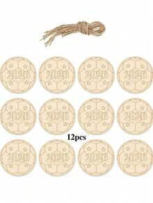 6-24pcs Jersey Shaped Wooden Hanging Decor, DIY Wooden Decorations, Includes 6 Wooden Pieces And 6 Ropes, Spring Home Hanging Craft DIY, Football Match Hanging Decor And Suspension Decoration - Football Theme - View 12