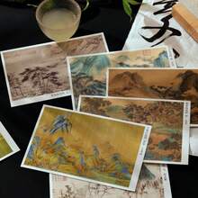 Tarjeta postal de pintura tradicional china Chao Yu, tarjeta de felicitación de cumpleaños de estilo oriental elegante, decoración de pared - A - Ver 2