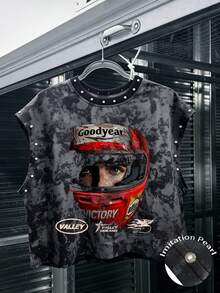 Áo tank top nam dáng rộng in họa tiết DIYIE, phong cách đường phố. - màu đen - Xem 3