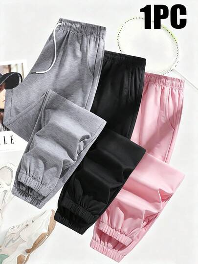 Pantalones jogger para mujer con bolsillos y cordón, adecuados para correr, uso casual, fitness, entrenamiento primaveral
