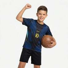 Brazilian National Team Children's Set In Blue And Black. - BLUE 10 - View 2