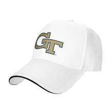 Georgia Tech Yellow Jackets Logo Cotton Canvas Structured Baseball Cap, Adjustable, Lightweight & Stylish Hat For Outdoor Activities - trắng - Xem 2