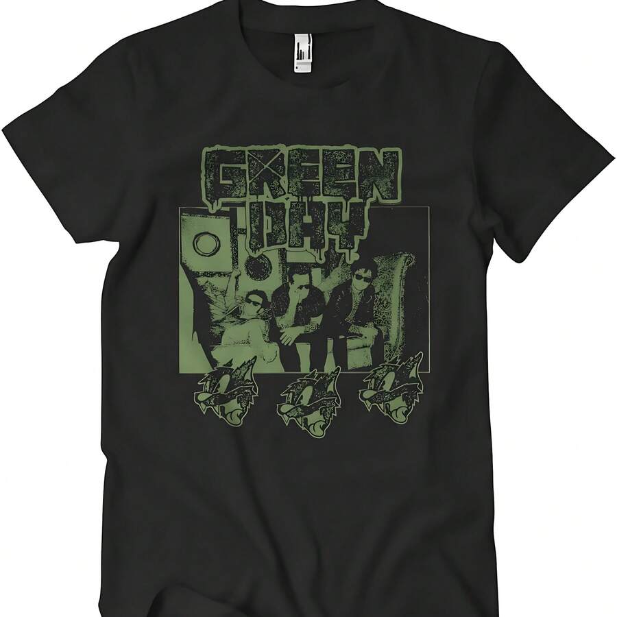 Green DaySSS Officially Licensed  Breakdown Mens T-Shirt - Black - View 1