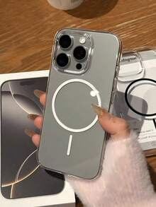 Ốp lưng điện thoại từ tính cao cấp, trong suốt, hút nam châm mạnh, tương thích với Apple 17/17PRO/17AIR/17PROMAX/16PROMAX 16PLUS 16PRO 16E 16 15ProMax 15PLUS 15PRO 15 14PLUS 14 14ProMax 13ProMax 12 Pro Max 11 Pro Max 11 Pro XS XR X 7 8 Plus SE 13 11 12 12Pro 13Pro 14Pro 7G 8G Hỗ trợ sạc không dây, ốp bảo vệ cứng cáp, thích hợp cho sinh nhật mùa xuân. - Trong sáng - Xem 4